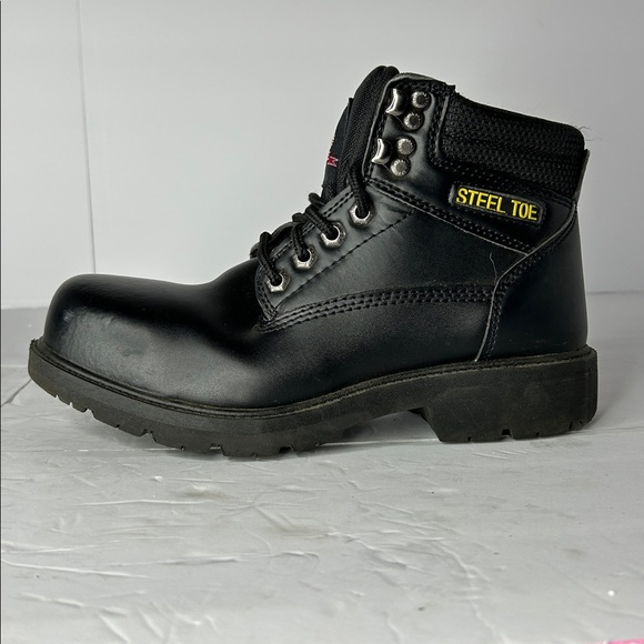 Brahma Black Men's Steel Toe Boots - Picture 1 of 6